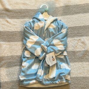 Faux mink robe (cloud print)